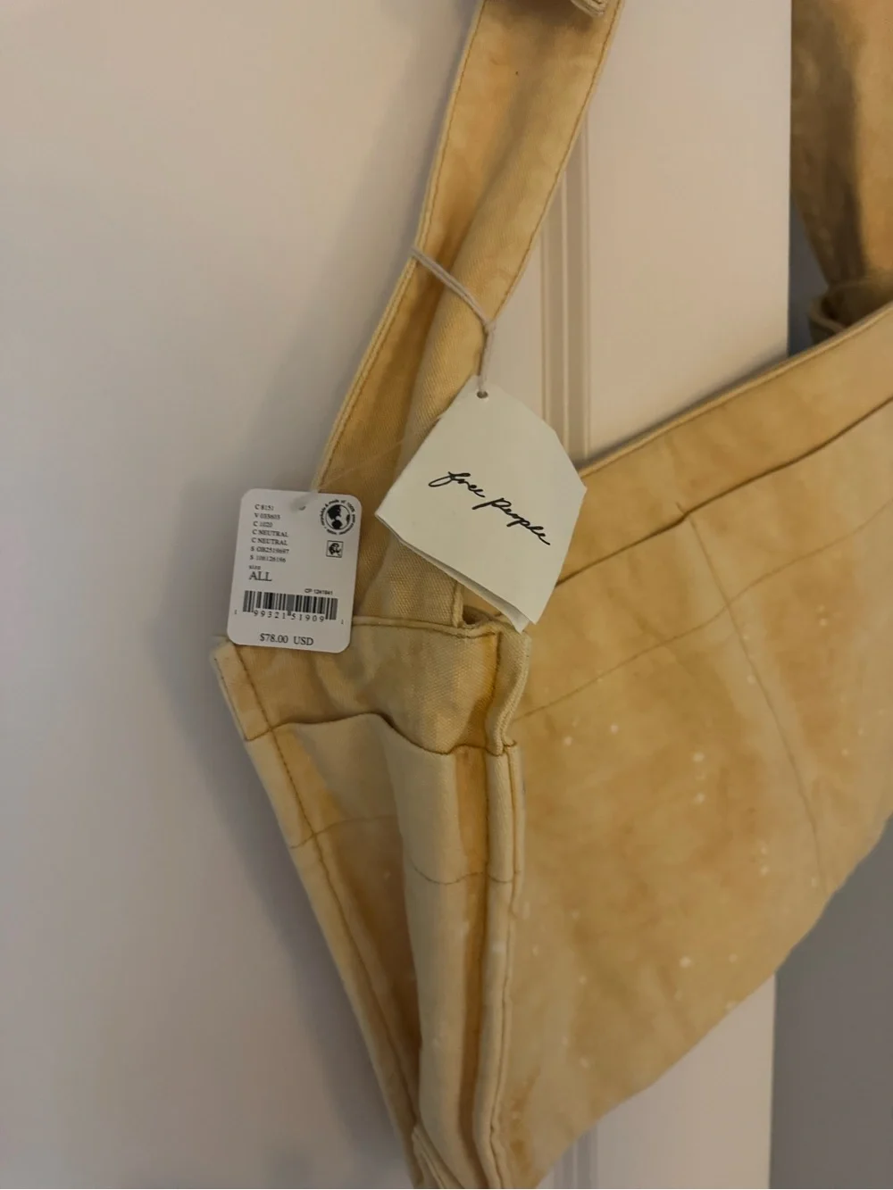 NWT Free People Camp Crush Sling Bag- Neutral